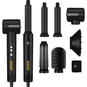 Always Teknoloji 7 Başlıklı Iyonik Saç Şekillendirici Saç Kurutma Fön Makinası 7in1 Multi Styler 110000 Rpm 1400W