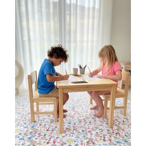 Ebat: 145x180cm, Family, Su Geçirmez, Mama Sandalyesi Altı Yer Örtüsü, Çok Amaçlı