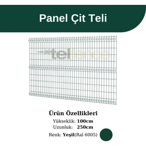 Panel Çit Teli Yeşil 100x250cm