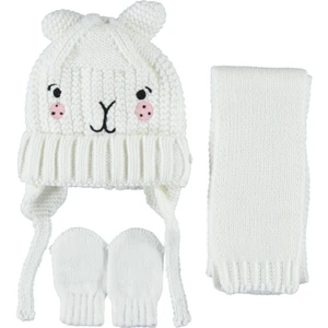 Kız Bebek Şapka-Atkı-Eldiven 3’lü Takım