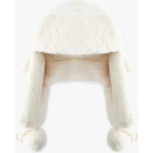 Ponpon Detaylı Peluş Pilot Şapka