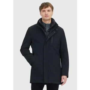 Siyah Dik Yaka Casual Dokuma Kaban