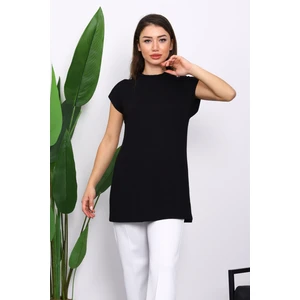 İmaj Butik Siyah Dik Yaka Sıfır Kol İçlik
