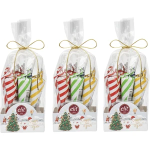 Elit Çikolata Yeni Yıl Konseptli Renkli Sütlü Şemsiye Çikolata (5x20g) 3lü Set Glutensiz