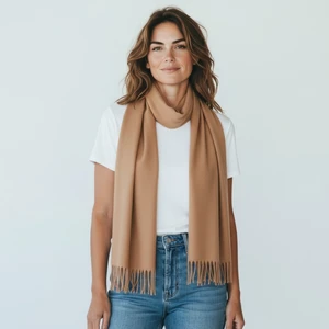 Kadın Kışlık Kaşmir Dokulu Şal Yumuşak ve Sıcak Atkı Modeli - Anne Şalı Örme