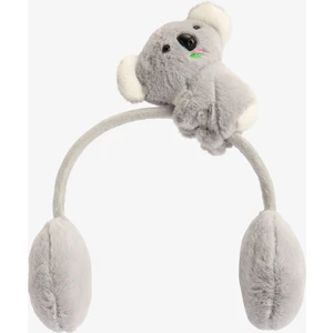Gri Kız Çocuk Koala Figürlü Yumuşak Dokulu Kulaklık