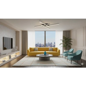 Hashtag Dekoratif Plafonyer Aplik 70CMX70CM Siyah 3000K