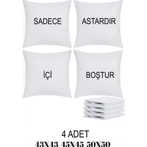 Aybil Home 4 Adet Fermuarlı Kırlent Iç Astarı 3 Ebat Kırlent Içi Yastık Kılıf Astar