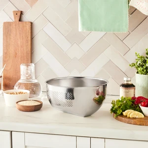 Mutfaksever Flow Çelik Yıkama ve Süzgeç Kabı 24 cm