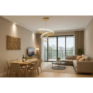 Osc Home Aydınlatma Tasarım LED Avize Halka Eskitme Boya Renk 3 Renk Işık kumandalı