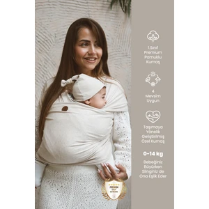 Premium Esnek Wrap Sling ( Babysling - Sling - Babysling - Bebek Taşıma Şalı - Babywearing - Kanguru )
