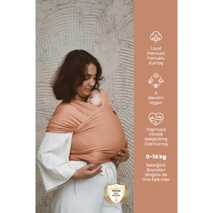 Premium Esnek Wrap Sling ( Babysling - Sling - Babysling - Bebek Taşıma Şalı - Babywearing - Kanguru )