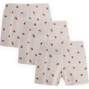 Üçlü Kız Boxer Set 2-9 Yaş Karpuz Desen