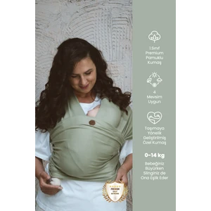 Premium Esnek Wrap Sling ( Babysling - Sling - Babysling - Bebek Taşıma Şalı - Babywearing - Kanguru )