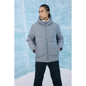 Su İtici Rüzgar Geçirmez Regular Fit Kapüşonlu Fermuarlı Cepli Kışlık Mont E9491AX25WN