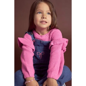 Kız Bebek Bisiklet Yaka Triko Kazak F2627A525WN