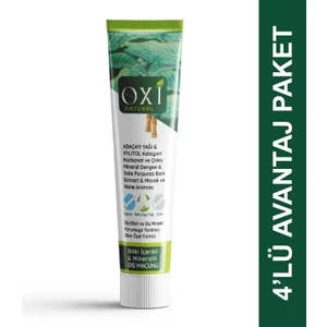 Oxi Natural Bitki Içerikli Mineralli Diş Macunu 75 Ml. (4'lü Set)