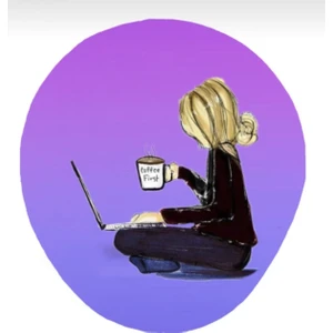 Kahve Içen Kız Baskılı Bilek Destekli Mousepad