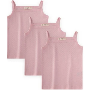 Üçlü İp Askılı Klimalı Atlet 2-9 Yaş Pudra