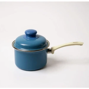 Alev Emaye Sütlük & Sosluk & Yumurta Haşlama Tenceresi Mini Turkuaz ( 0,9 Lt )