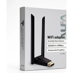 USB Wifi Adaptör 300MBPS Çift Antenli Yüksek Çekim Gücü – Windows Uyumlu