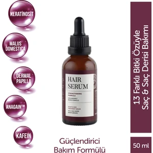 Hair Serum (Saç Serumu) 50  ml Güçlendirici Bakım Formülü Saç ve Saç Derisi İçin