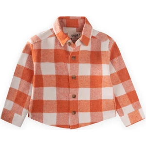 Oduncu Gömleği 1-9 Yaş Oranj Ekose