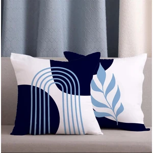 Alkan Homes 2 Li Kombin Bohem Boho Temalı Lacivert Renkli Dijital Baskılı Kırlent Kılıfı