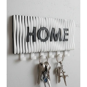 Bayan Rottenmeier Dalgalı Home Yazılı Duvar Askılı Anahtarlık Anahtarlık Askısı (22X10 CM) Duvar Anahtarlığı