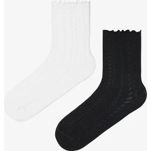 3 Çift Pamuklu Fırfırlı Soket Çorap