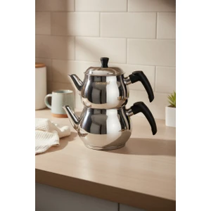 Tivona Midi Boy Çelik Çaydanlık Takımı