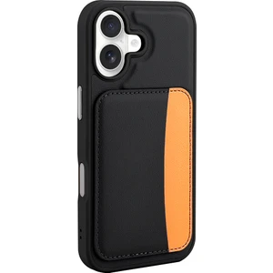 iPhone 17 Kılıf Kartlıklı Zore X-Kart Silikon Kapak - Siyah