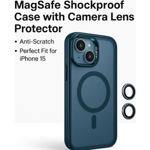 iPhone 15 Kılıfı, Kaliteli Kamera Lens Koruyucu Dahil, Magsafe Uyumlu Darbe Dayanaklı, 3 Renk