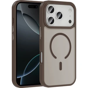 iPhone 17 Pro Kılıf M-Safe Şarj Özellikli Mat Arka Yüzey Kflg Sio Kapak - Desert Titanyum