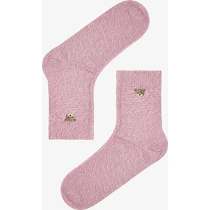 Ayı Nakışlı Peluş Kalın Soket Çorap