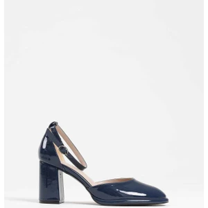 Fantastik Store Theresa Lacivert Rugan Kadın Topuklu Ayakkabı