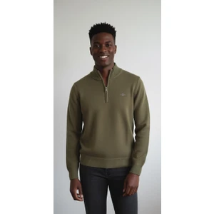 Erkek Regular Fit Yarım Fermuar Triko