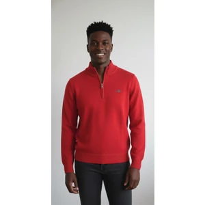 Erkek Regular Fit Yarım Fermuar Triko