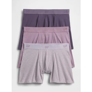 Erkek Mor 3'lü Boxer Seti