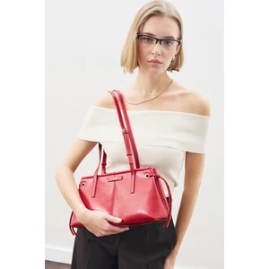 Şerit Detaylı Çanta Bordo