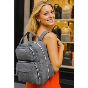 Anne Bebek Bakım Sırt Çantası Organizatör Fonksiyonel Termal Biberon Gözlü, Su Geçirmez Kumaş