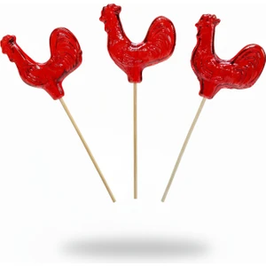 Horoz Lolipop Şeker Büyük Boy Kırmızı 20 x 30 gr