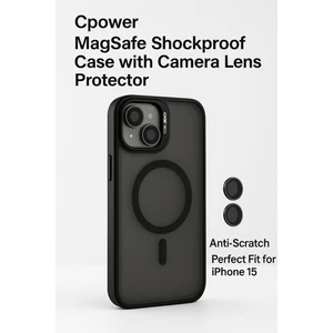 iPhone 15 Kılıfı, Kaliteli Kamera Lens Koruyucu Dahil, Magsafe Uyumlu Darbe Dayanaklı, 3 Renk