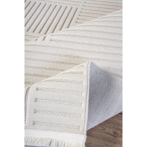 Ekru Beyaz Sisal Bukle Dokuma Hasır Desen Kaymaz Saçaklı Makine Halısı – Salon, Mutfak, Çocuk Odası Halı