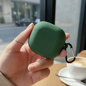 Caseonn Anker Soundcore Liberty 4 Pro Kılıf Askı Aparatlı Mat Silikon Yeşil