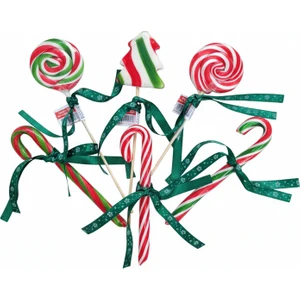 Honey Candy Balcı Şekerleme Yılbaşı Hediyelik Karma 12 Adet Baston Şeker Sosyete Şeker Çam Ağacı Şeker Karışık