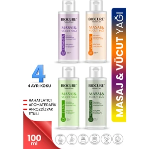 Rahatlatıcı-Aromaterapik Afrodizyak Etkili Masaj Yağı ve Vücut Bakım Yağı 4 Çeşit Bir Arada Mix