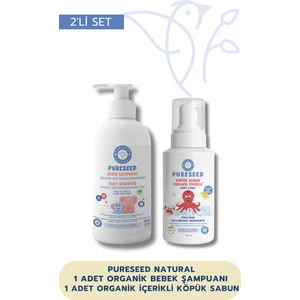 Pureseed Natural 2li Set - 1 Organik Bebek Şampuanı +1 Organik Içerikli Köpük Sabun