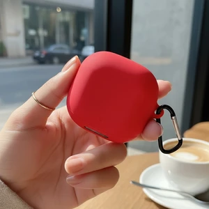 Caseonn Anker Soundcore Liberty 4 Pro Kılıf Askı Aparatlı Mat Silikon Kırmızı