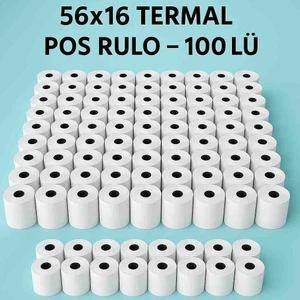 56*16 Ekonomik Paket 100'LÜ Termal Pos Rulo